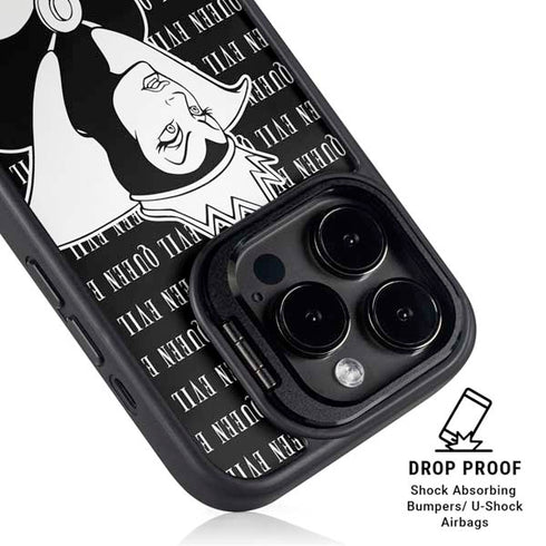Disney Villains Evil Queen Black and White iPhone 14 Pro Kickstand Case